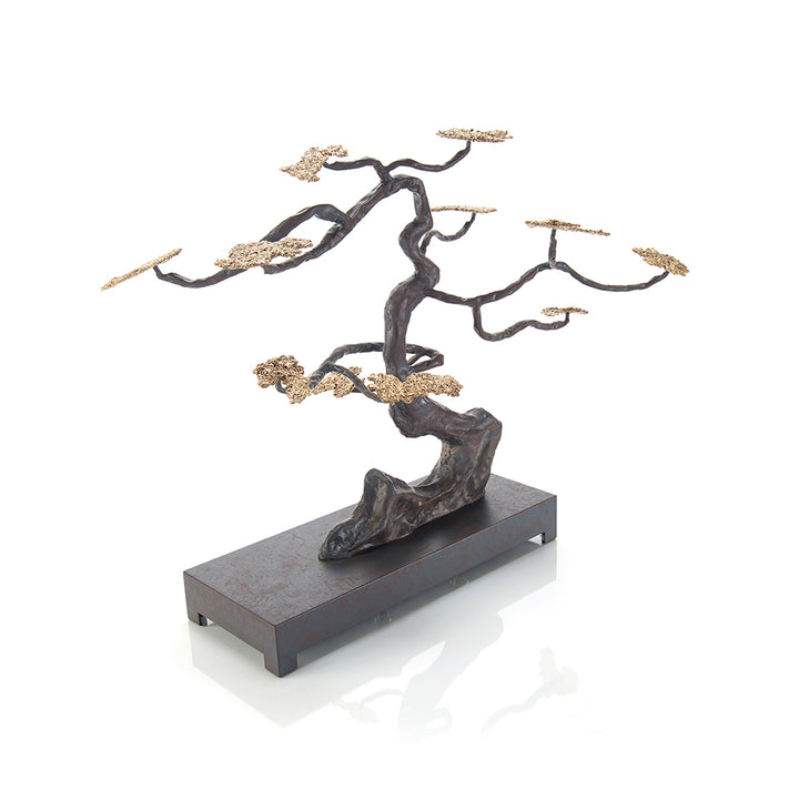 Windswept Sculpture In Antique Brass