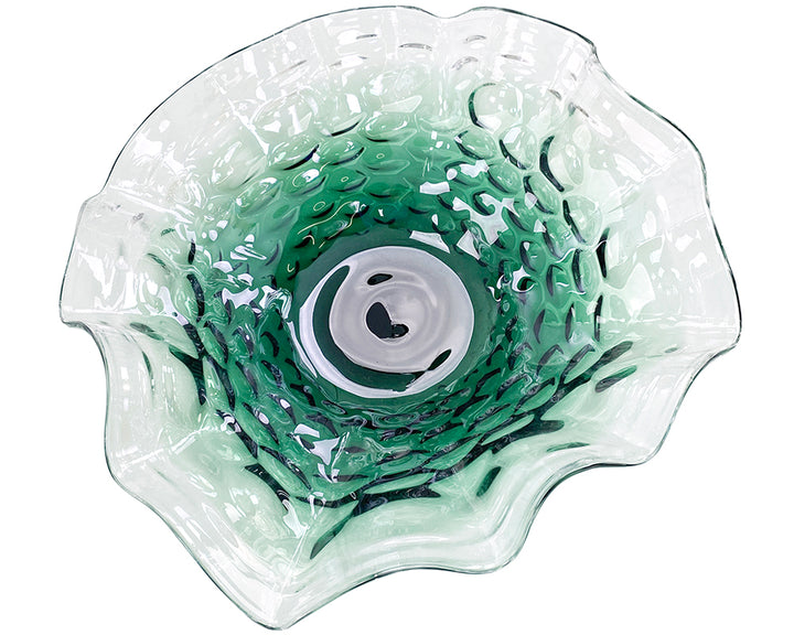 Emerald Green Handblown Glass Bowl