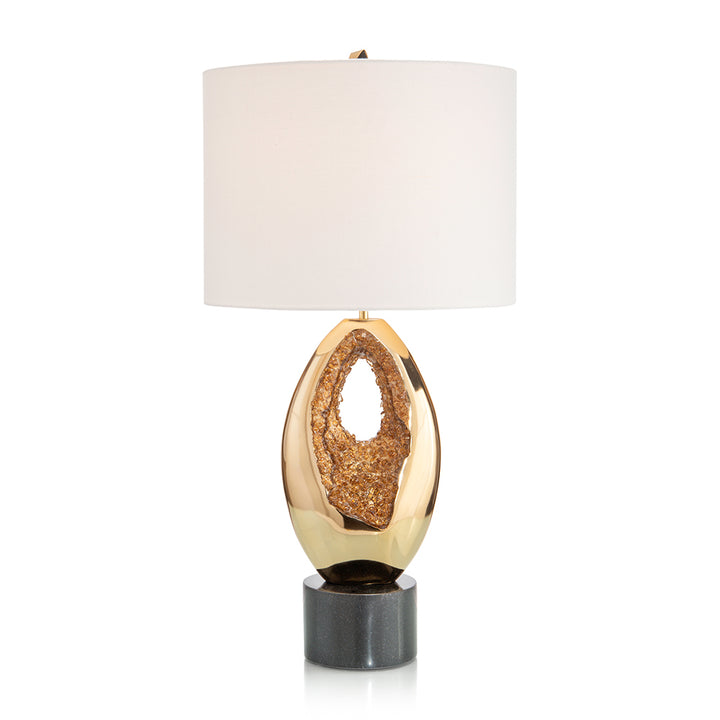 Glass Geode Table Lamp