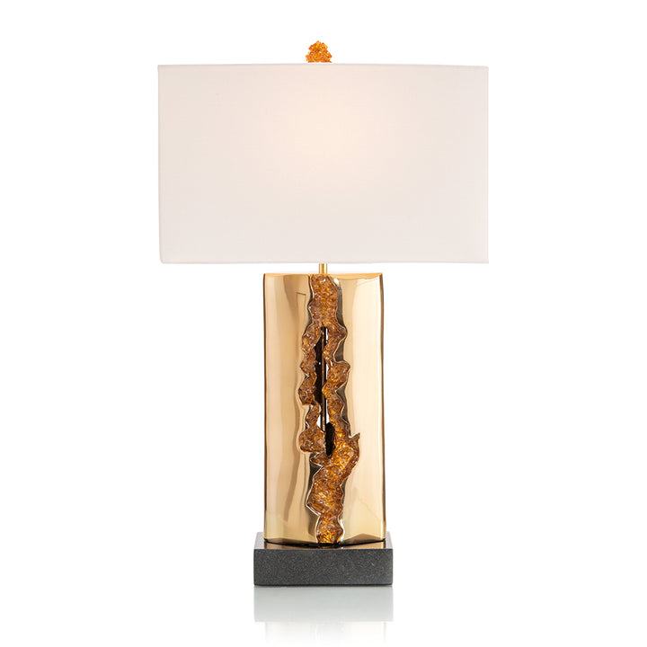 Glass Geode Table Lamp