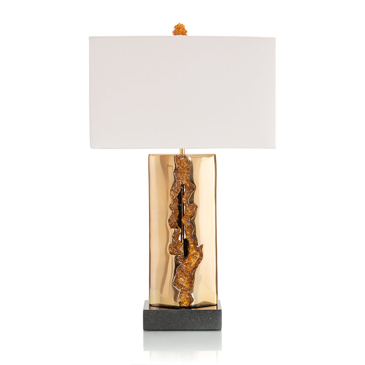 Glass Geode Table Lamp