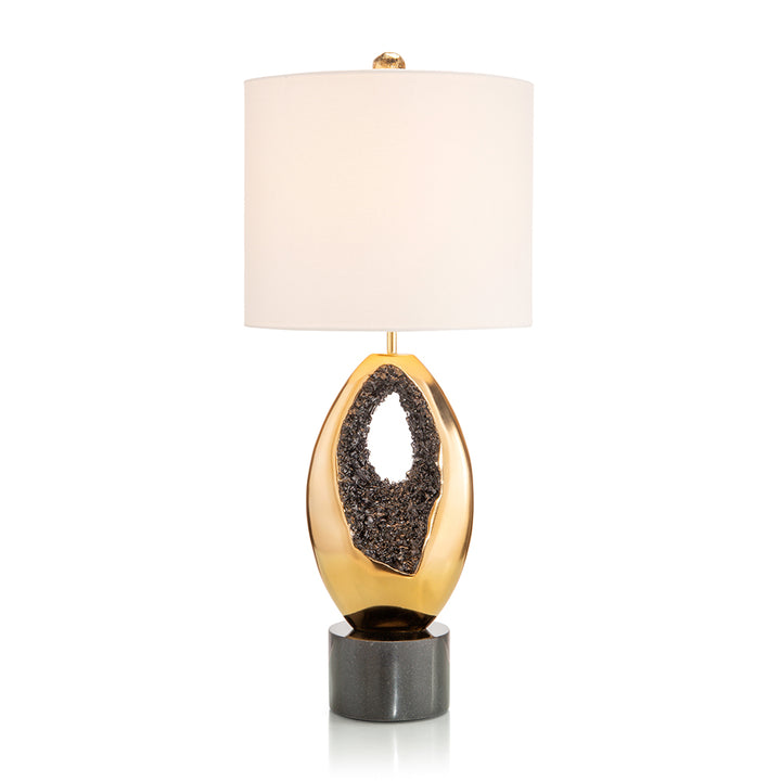 Glass Geode Table Lamp