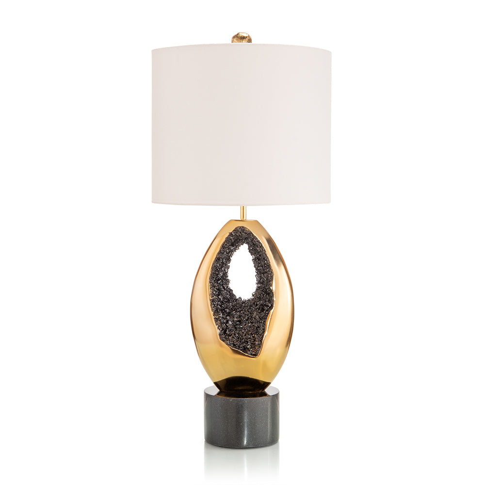 Glass Geode Table Lamp