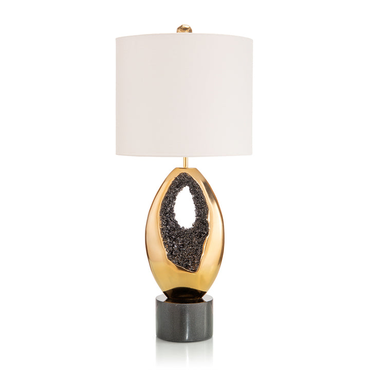 Glass Geode Table Lamp