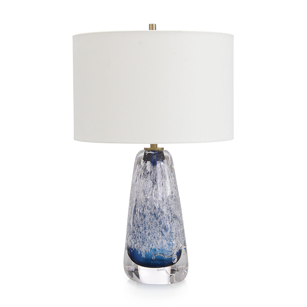 Sapphire Blue Art Glass Table Lamp
