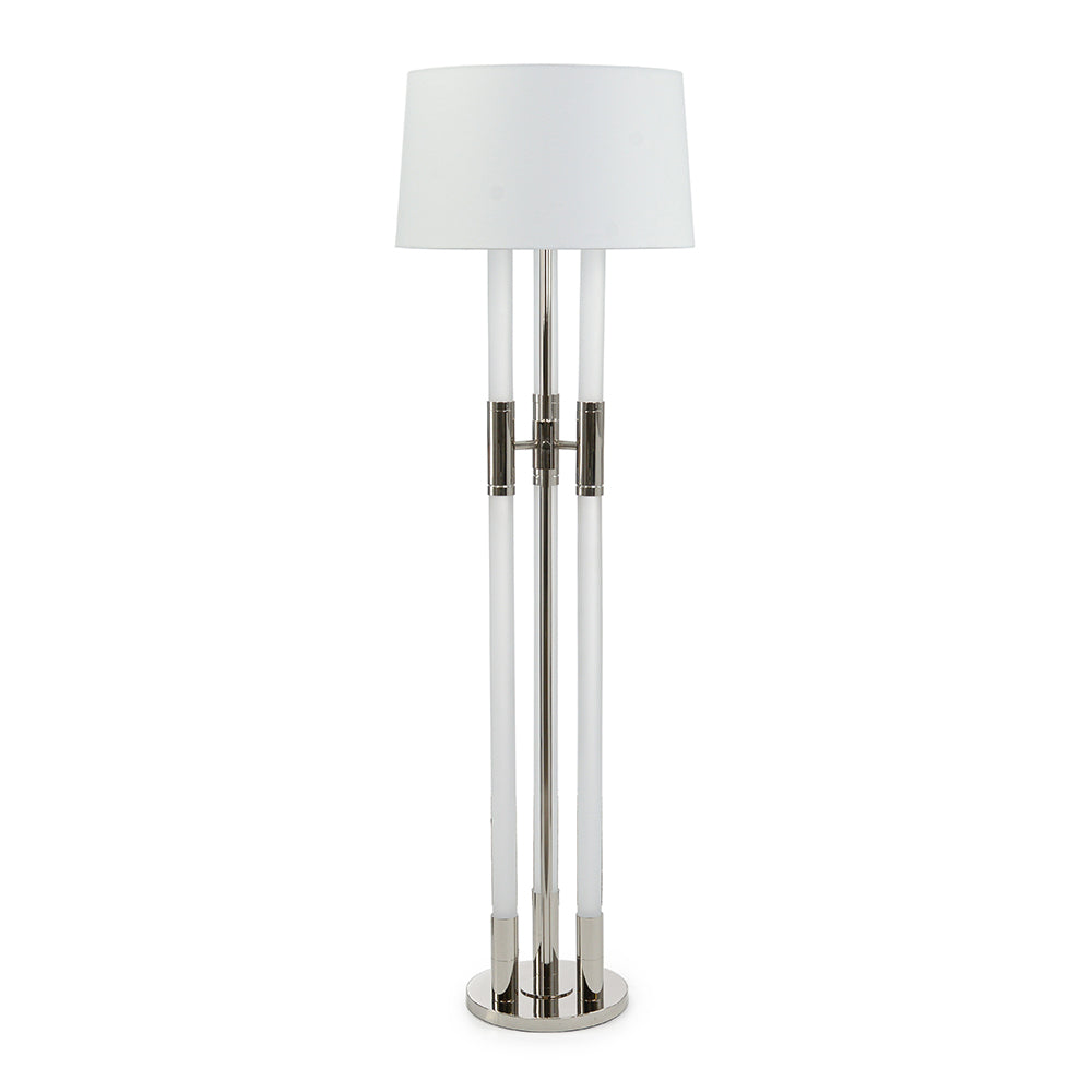 Troika Floor Lamp, Nickel