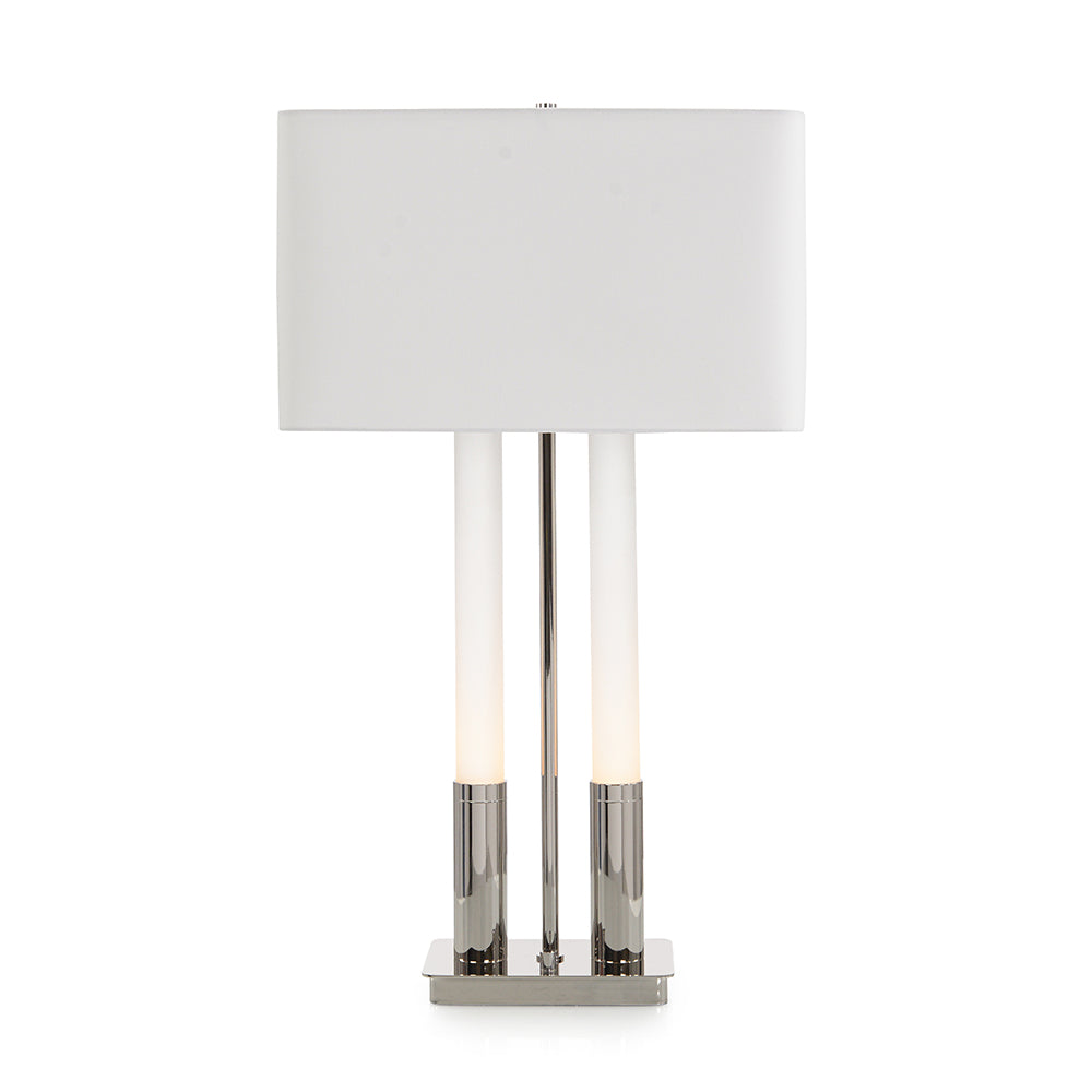 Gemini Table Lamp, Nickel