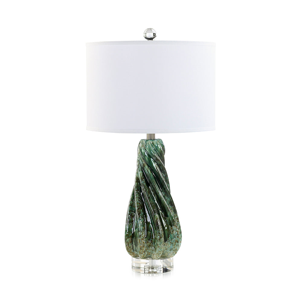 Emerald Spiral Table Lamp