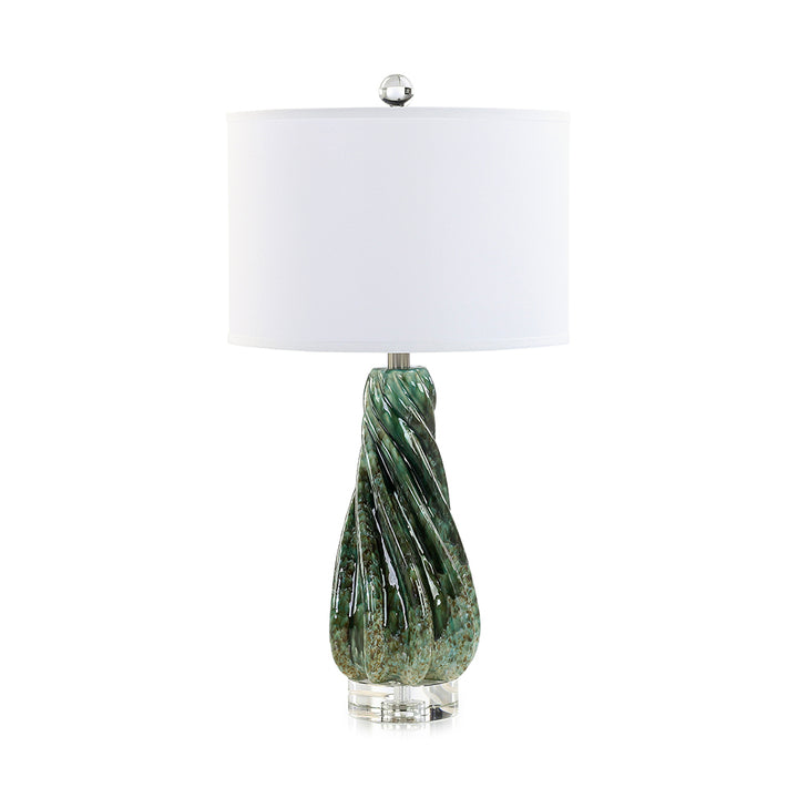 Emerald Spiral Table Lamp