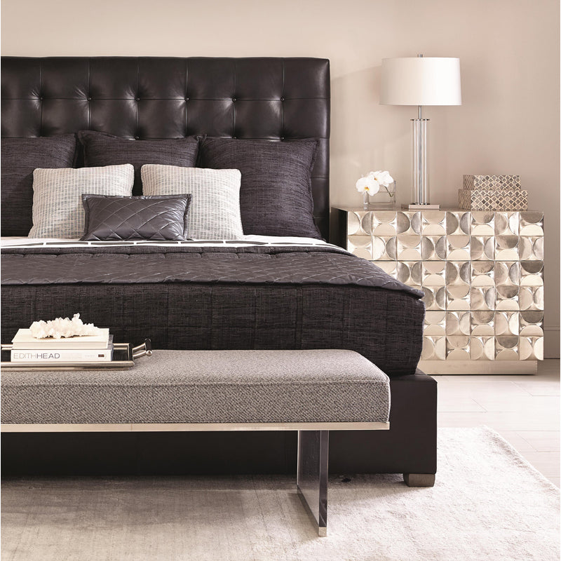 Avery Leather Panel Bed-King