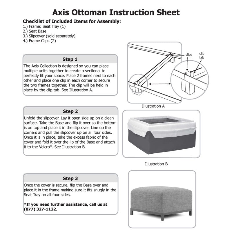 The Avanti Axis Ottoman With Cover