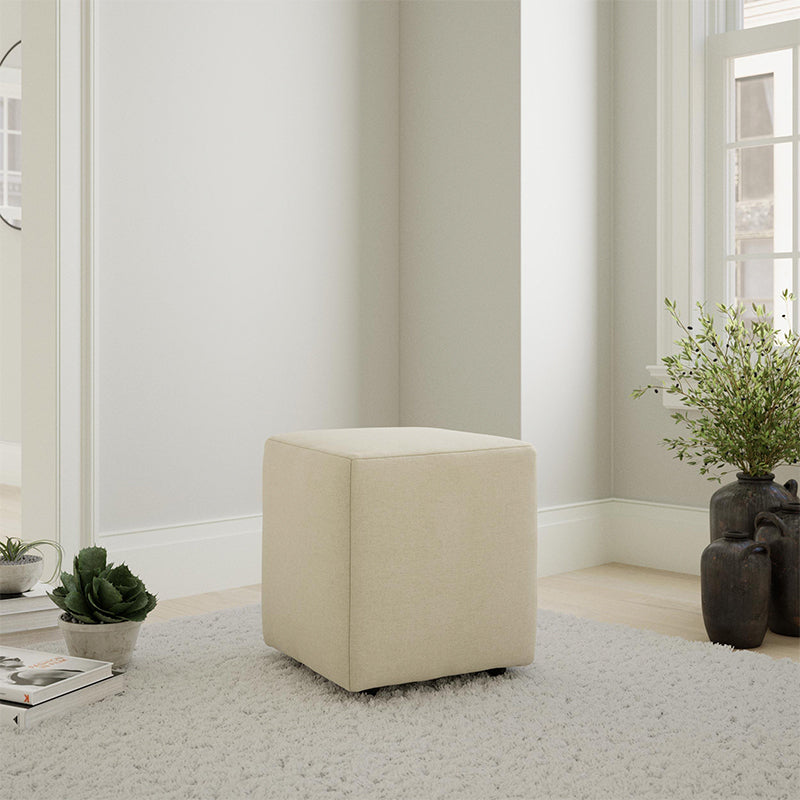 Elliott Caster Leather Ottoman