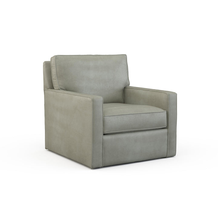 Ramsey Leather Swivel Gilder Chair