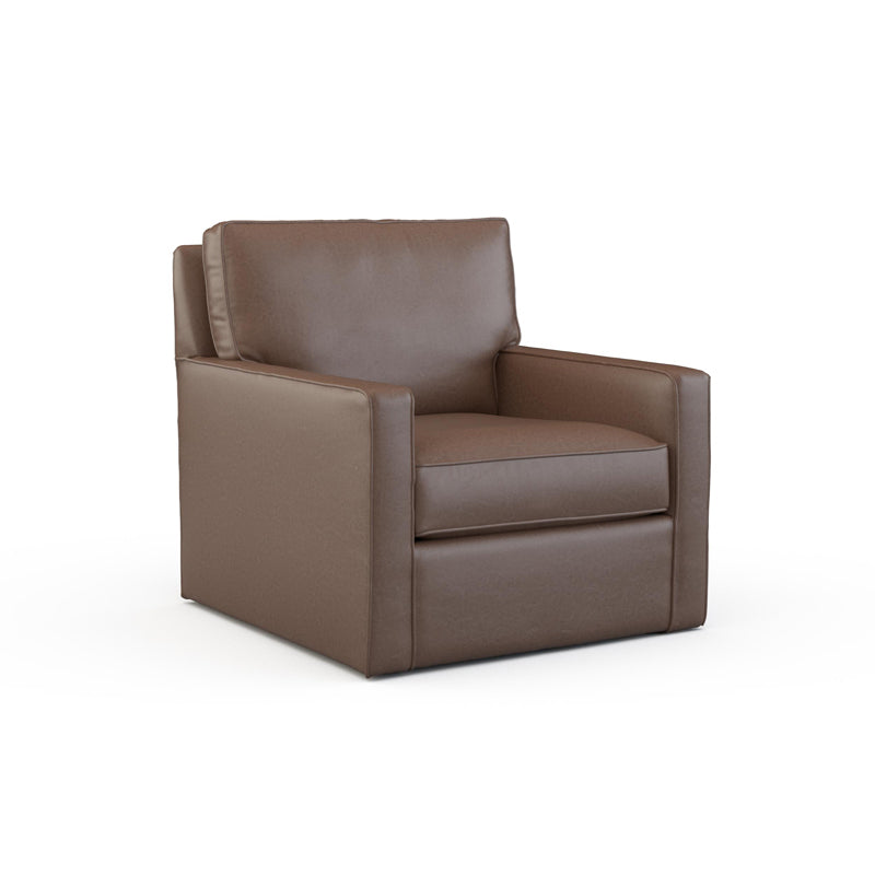 Ramsey Leather Swivel Gilder Chair
