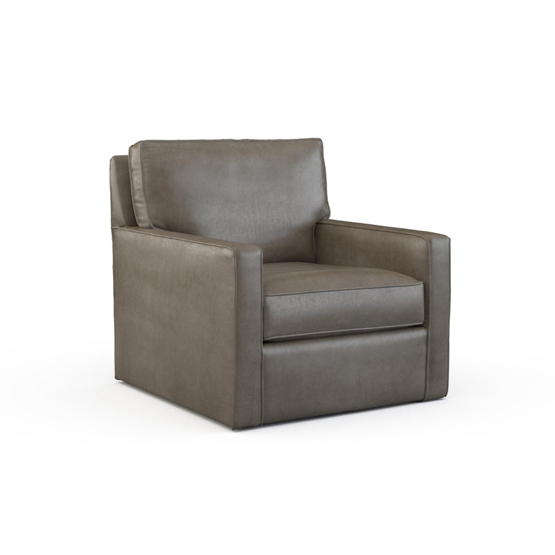 Ramsey Leather Swivel Gilder Chair
