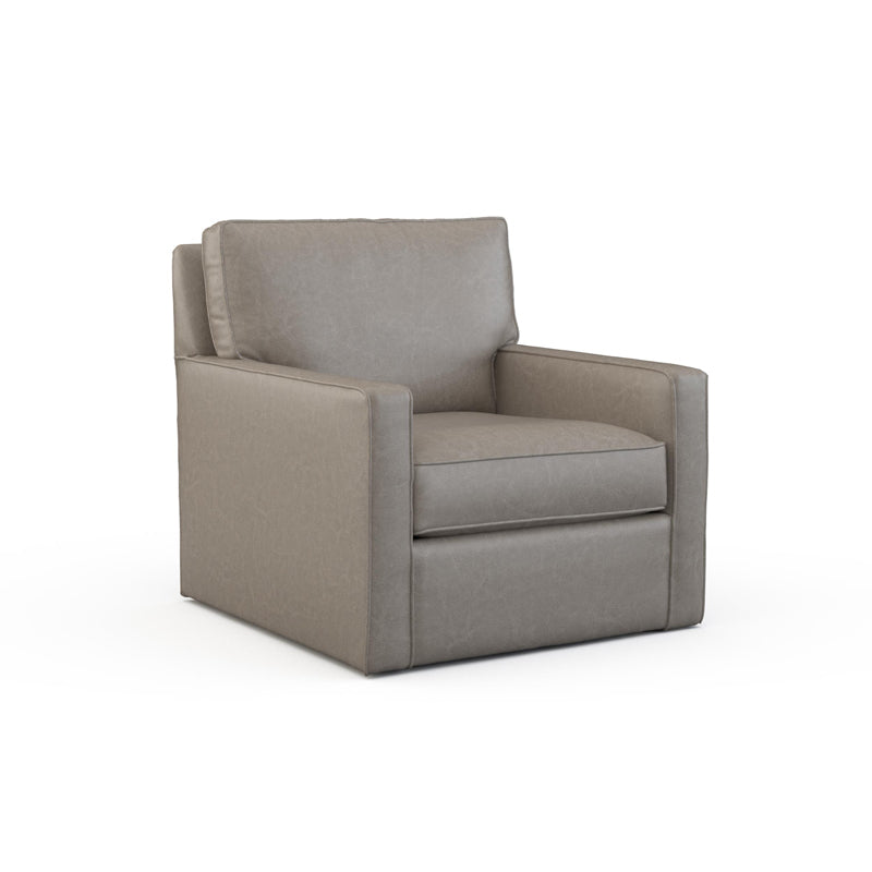 Ramsey Leather Swivel Gilder Chair