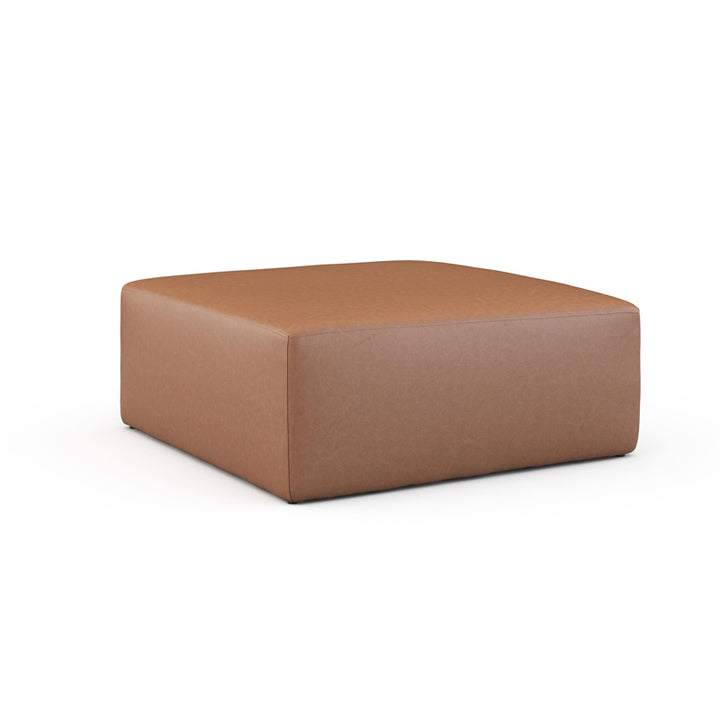 Tina Square Leather Ottoman