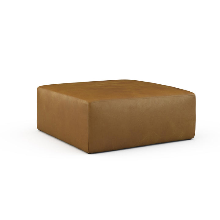 Tina Square Leather Ottoman