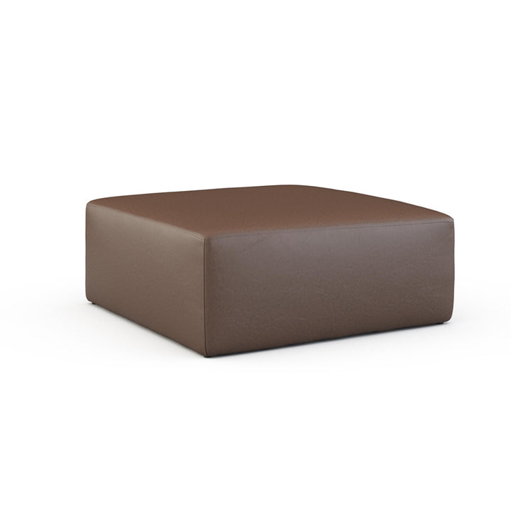 Tina Square Leather Ottoman