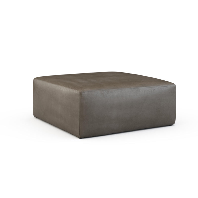 Tina Square Leather Ottoman