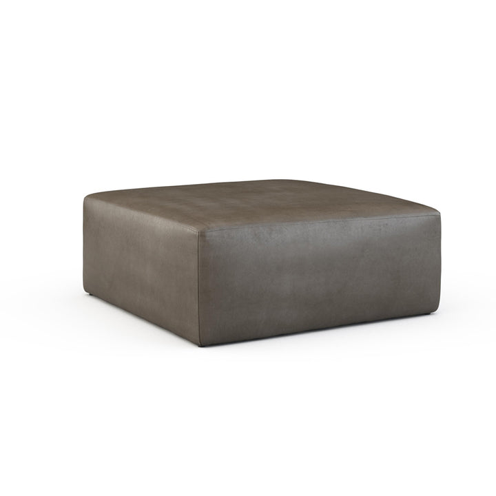 Tina Square Leather Ottoman