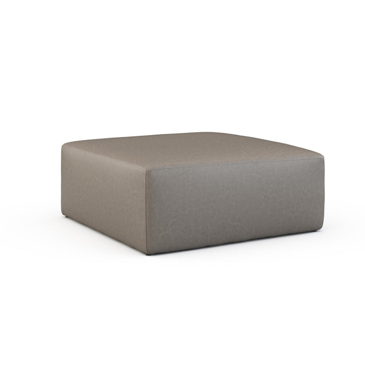 Tina Square Leather Ottoman