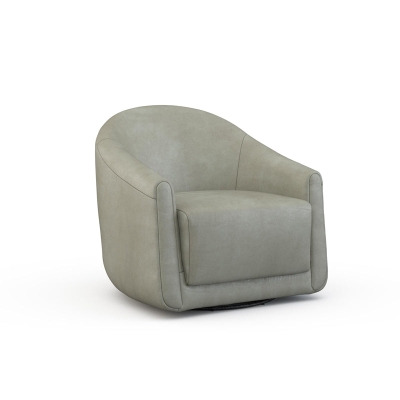 Enzo Leather Swivel Chair