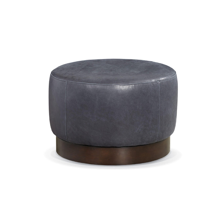 Rami Leathe Swivel Ottoman