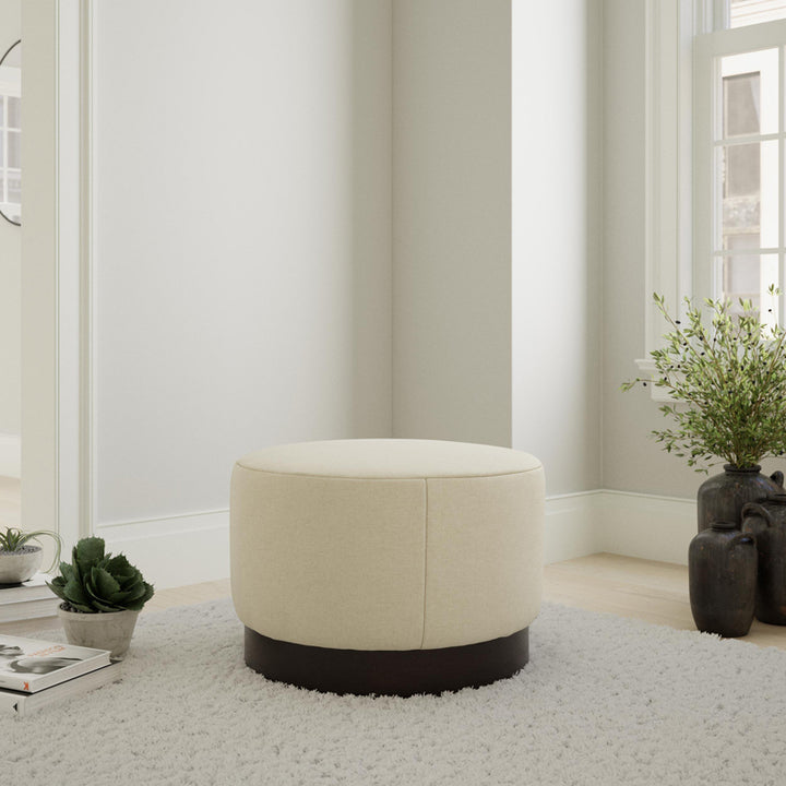 Rami Leathe Swivel Ottoman