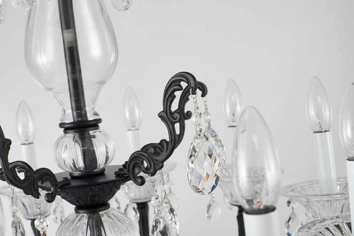 LA50C28BLK Ten Light Chandelier