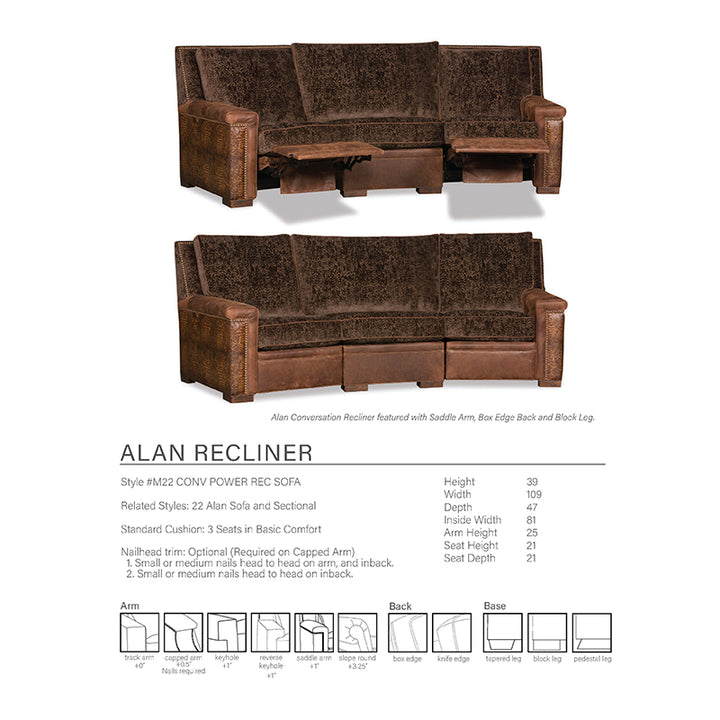Alan Recliner Conversation Sofa