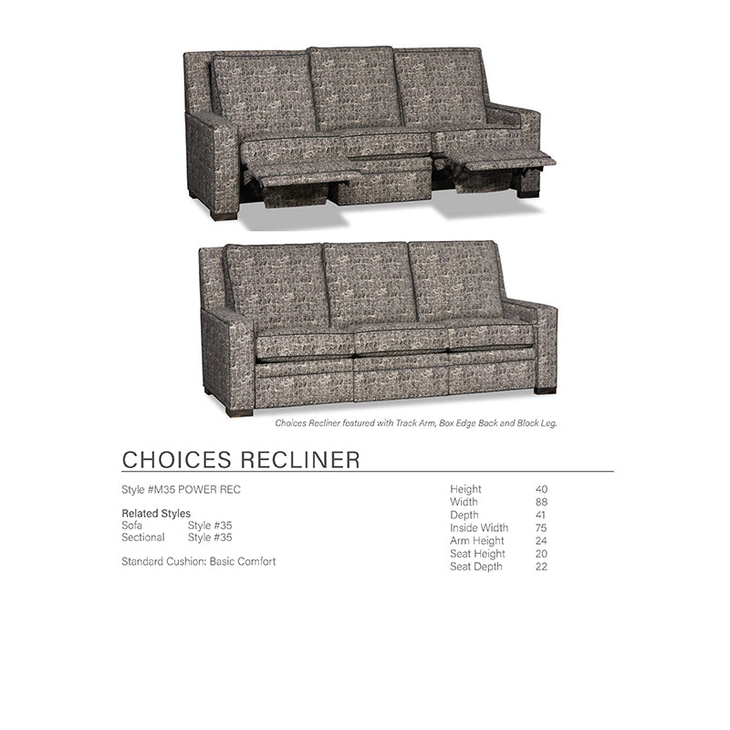 Choices Recliner Sofa