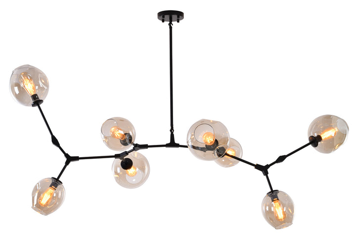 MA11XBLK-AMB Eight Light Chandelier