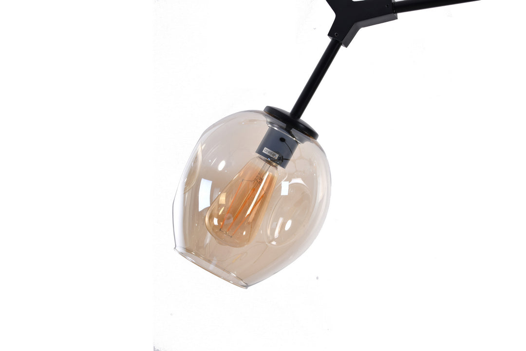 MA11XBLK-AMB Eight Light Chandelier