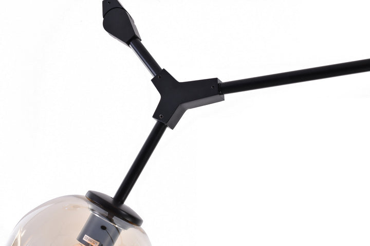 MA11XBLK-AMB Eight Light Chandelier