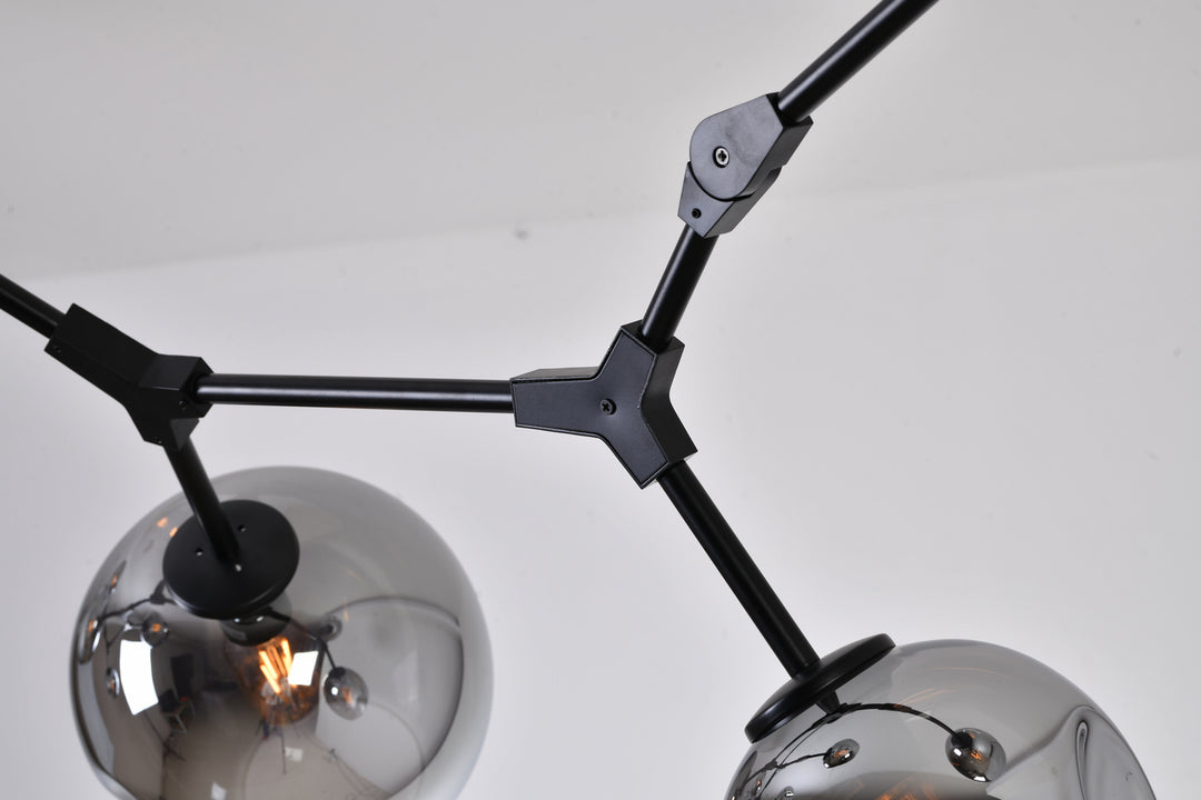 MA11XBLK-SMK Eight Light Chandelier