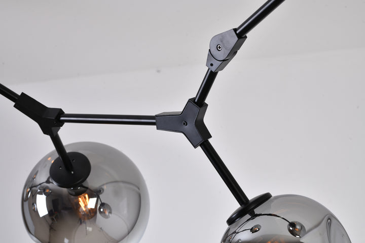 MA11XBLK-SMK Eight Light Chandelier
