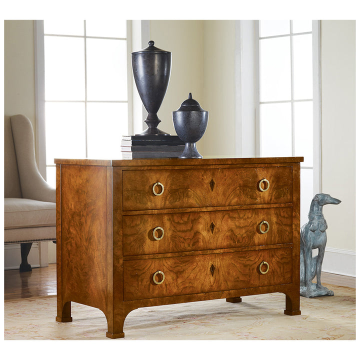 Three Drawer Walnut Commode