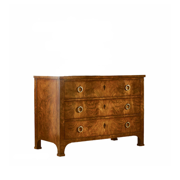 Three Drawer Walnut Commode