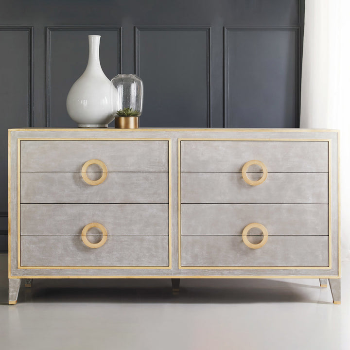 Abstract Dresser- Antique Grey