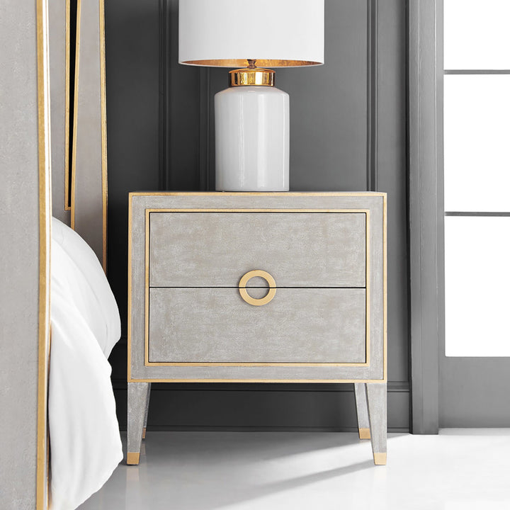 Retro Nightstand- Antique Grey