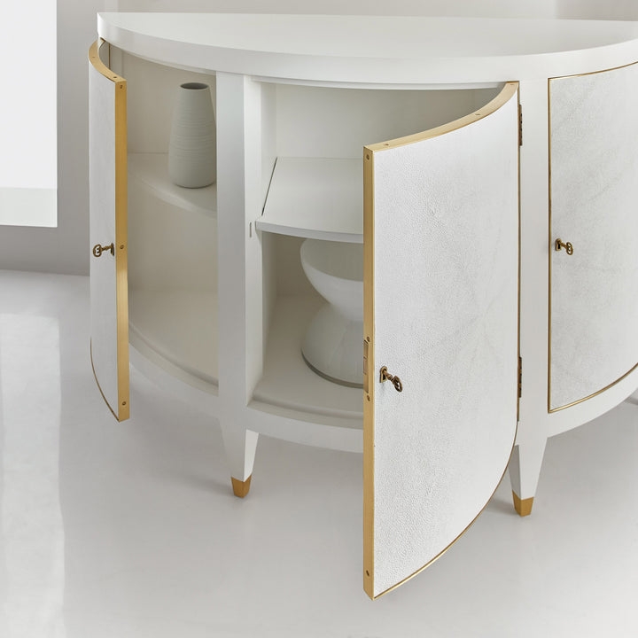 Shagreen Half Round Cabinet