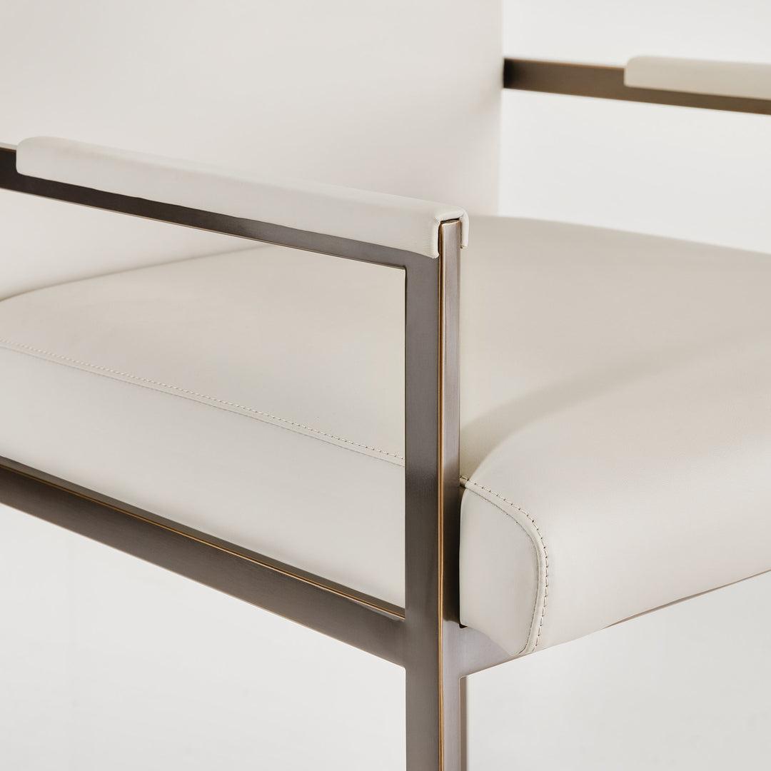 X Counter Stool-Oil Rubbed Bronze & Grey