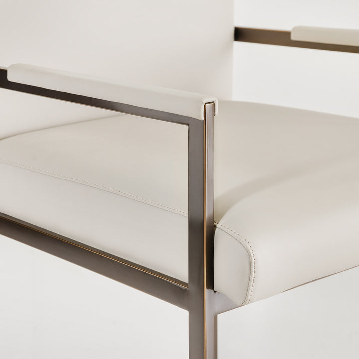 X Counter Stool-Oil Rubbed Bronze & Grey