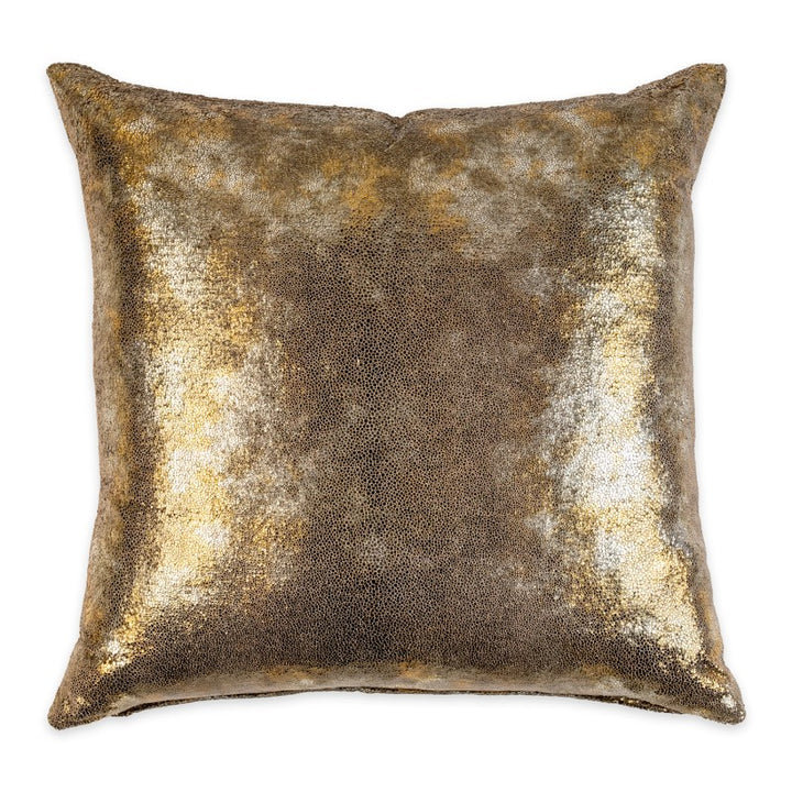 Moddled Gold Throw Pillow