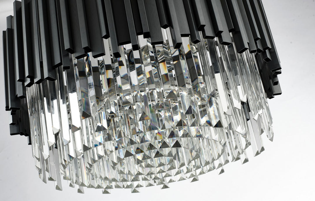 MU10C22BLK Eight Light Chandelier
