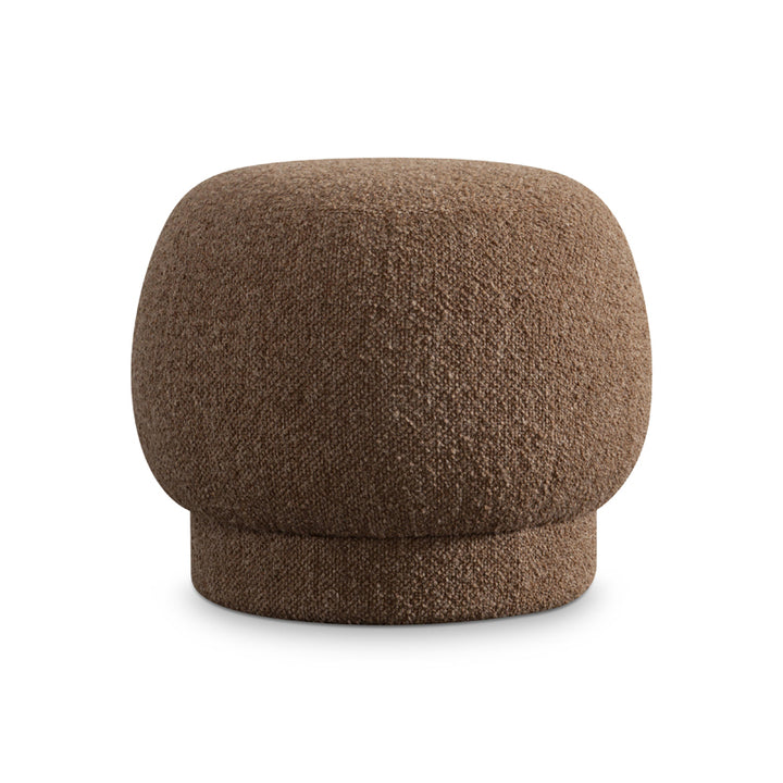 Brown textured ottoman on a white background