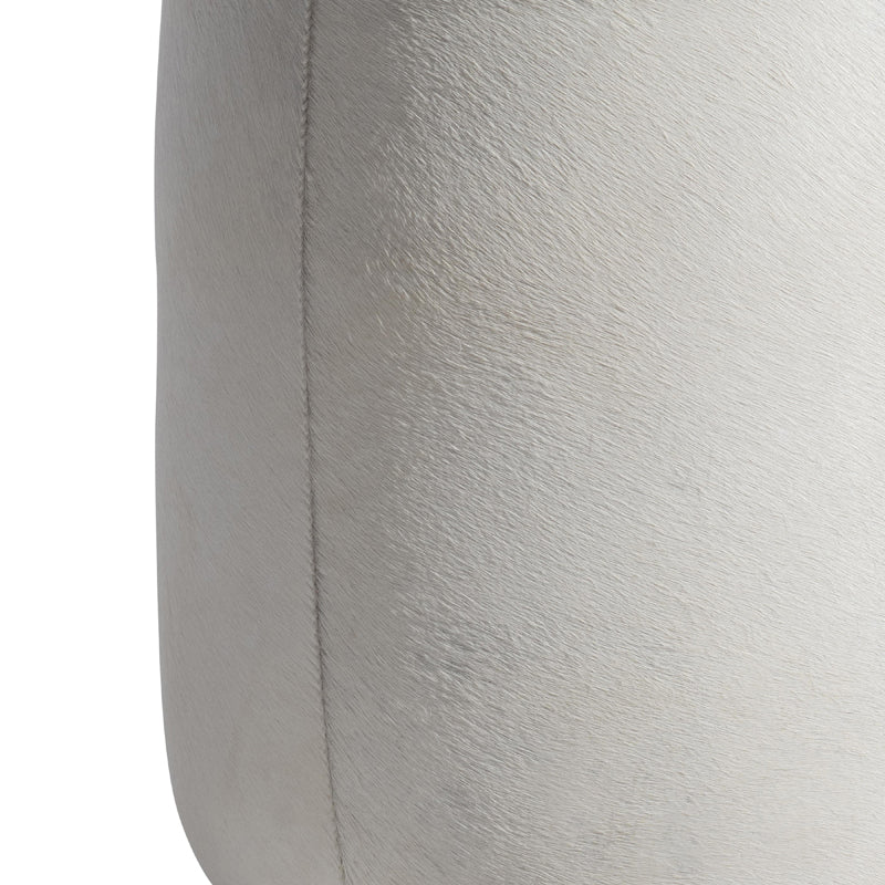 Ash Leather Ottoman