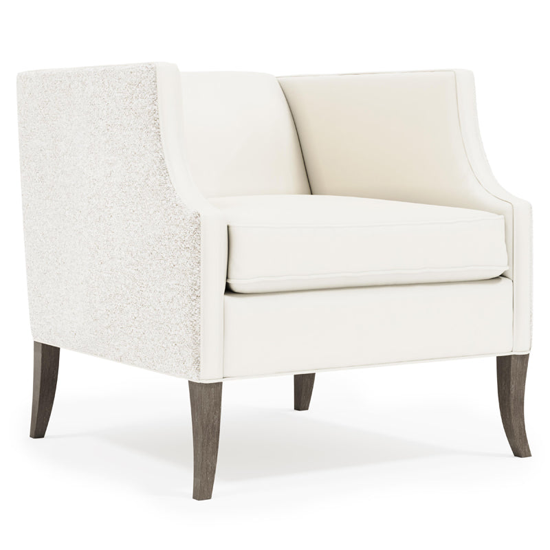 Romney Leather-Fabric Chair
