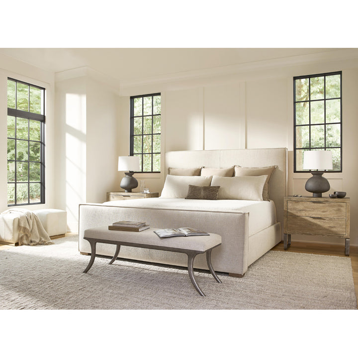 Aspen Leather Ottoman